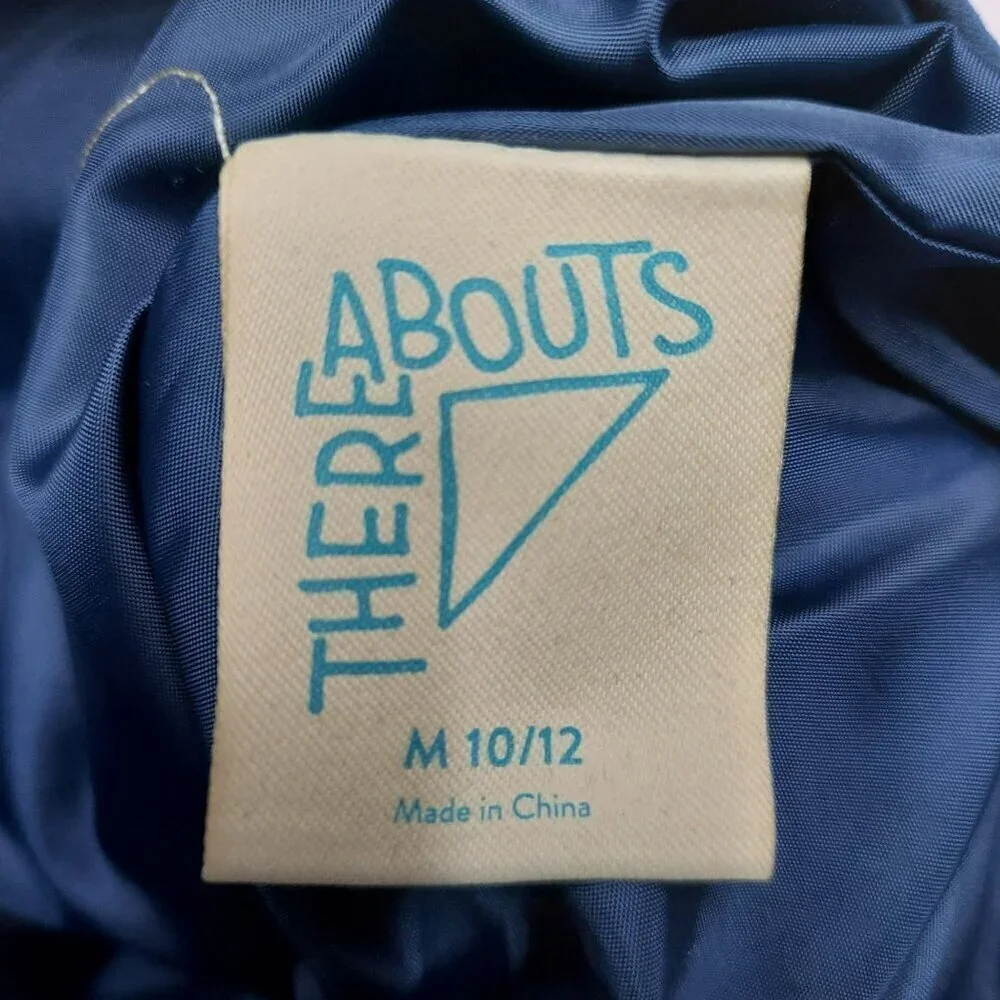 Thereabouts Kids M 10/12 Puffer Vest With‎ Stripes In Blue/Orange